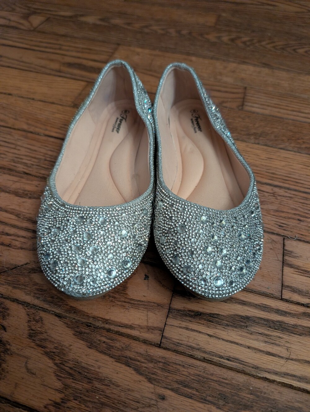 Sparkling Silver Kids Ballet Flats - Brand: